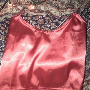Pink Silk Tank